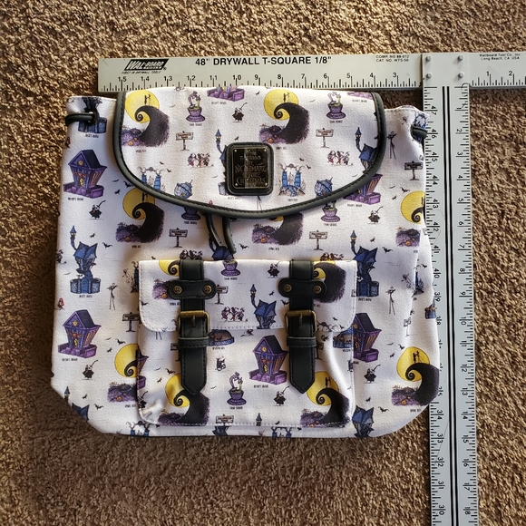 LOUNGEFLY Nightmare Before Christmas Halloween Town Backpack - Picture 6 of 15